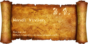 Wendl Vivien névjegykártya